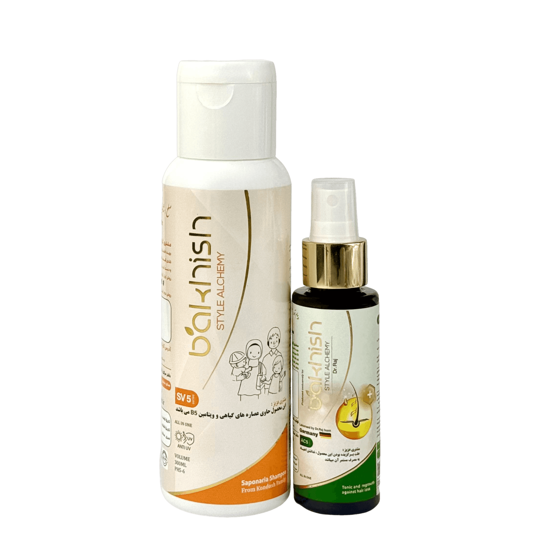 پک شامپو کندش و تونیک کاملاً گیاهی باخیش